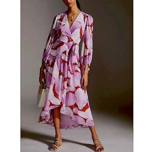 Anthropologie Hutch Floral Wrap Maxi Dress, NEW